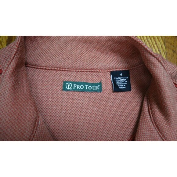 PRO TOUR - MEN'S ORANGE WOVEN 1/4 ZIP PULLOVER JACKET - GOLF - SIZE M - Picture 4 of 5